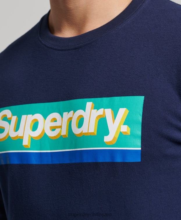 hombres Superdry Armada top de temporada con logo vintage 2R68Z6423
