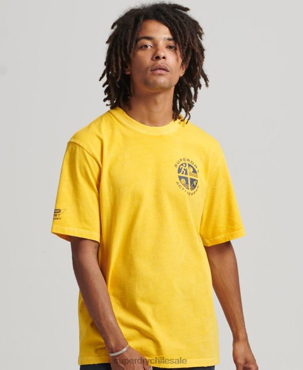 hombres Superdry amarillo camiseta vintage del club atlético 2R68Z4888