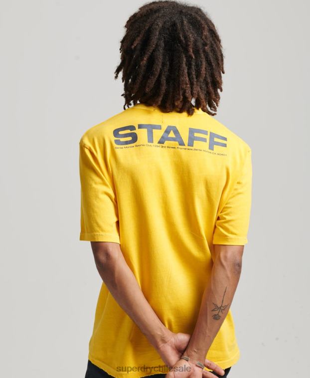 hombres Superdry amarillo camiseta vintage del club atlético 2R68Z4888