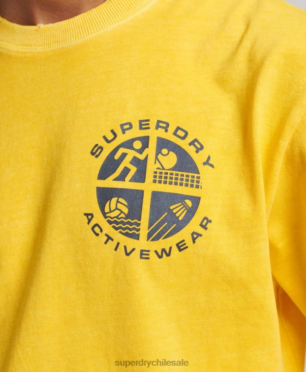 hombres Superdry amarillo camiseta vintage del club atlético 2R68Z4888
