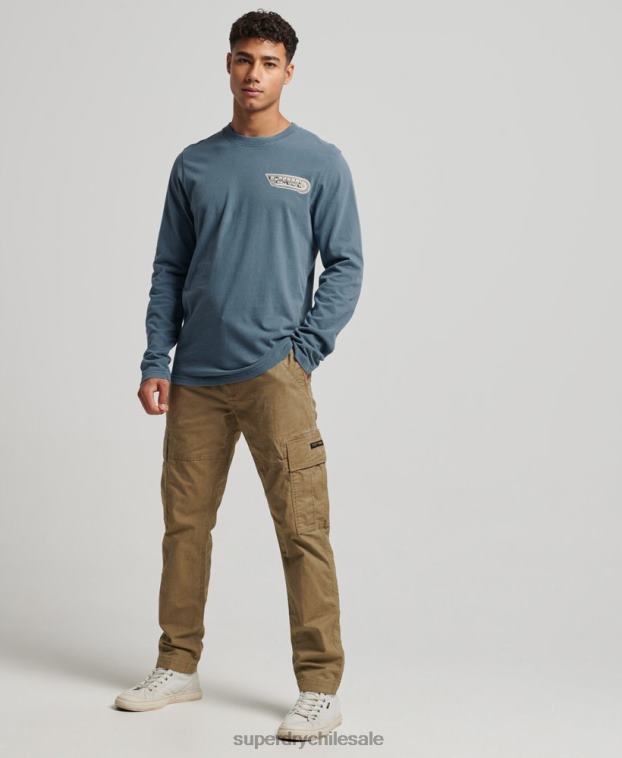 hombres Superdry azul parte superior de moldeadores y fabricantes 2R68Z1545