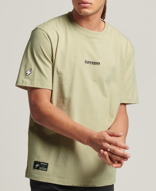 hombres Superdry beige camiseta con micro logo 2R68Z4835