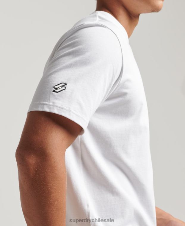 hombres Superdry blanco camiseta con micro logo 2R68Z4803