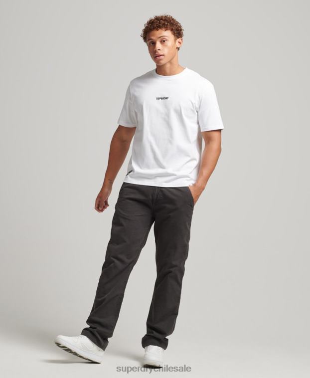 hombres Superdry blanco camiseta con micro logo 2R68Z4803