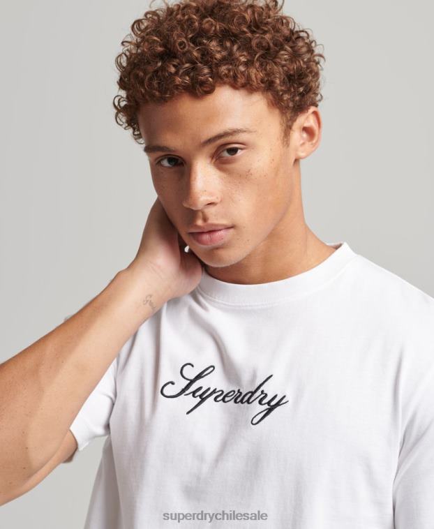 hombres Superdry blanco camiseta de herencia 2R68Z4822