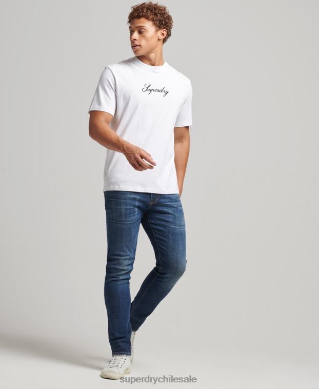 hombres Superdry blanco camiseta de herencia 2R68Z4822