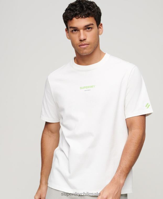 hombres Superdry blanco camiseta de ropa deportiva 2R68Z79