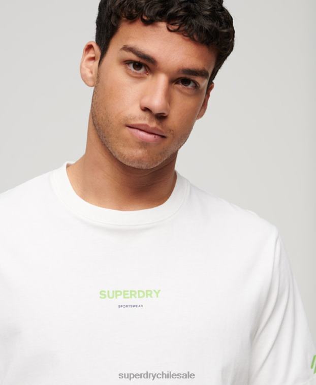 hombres Superdry blanco camiseta de ropa deportiva 2R68Z79