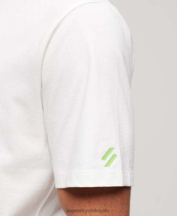 hombres Superdry blanco camiseta de ropa deportiva 2R68Z79