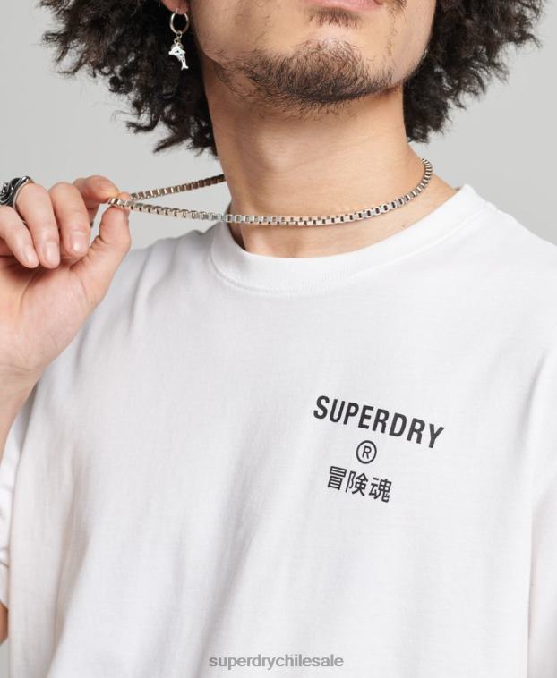 hombres Superdry blanco playera deportiva code core 2R68Z4920