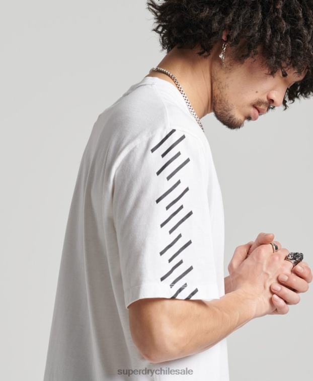 hombres Superdry blanco playera deportiva code core 2R68Z4920