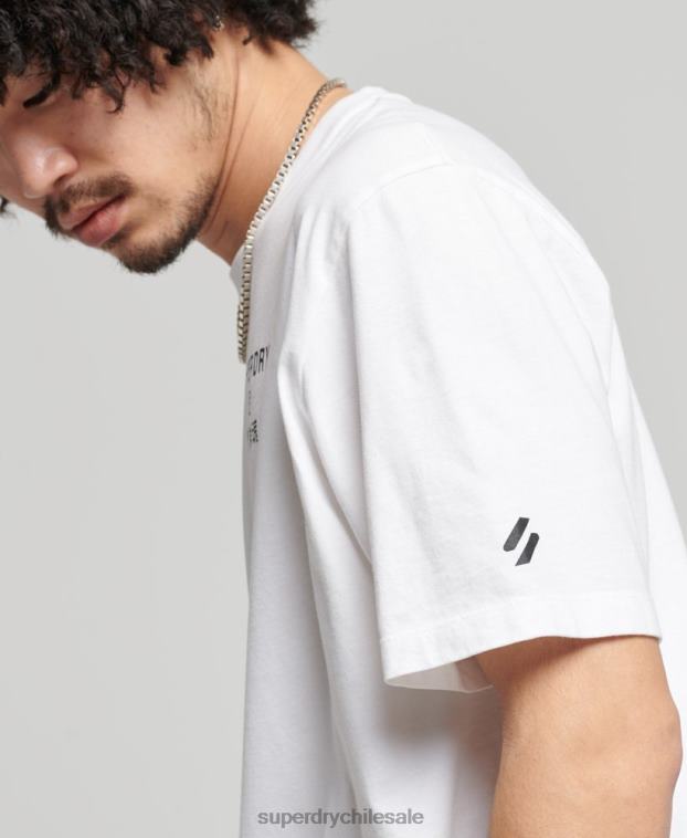 hombres Superdry blanco playera deportiva code core 2R68Z4920