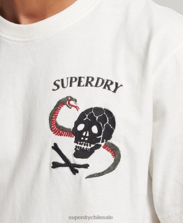 hombres Superdry blanco suika camiseta gráfica 2R68Z4843