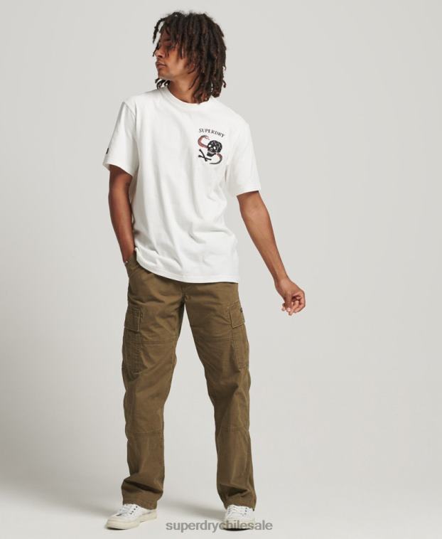 hombres Superdry blanco suika camiseta gráfica 2R68Z4843