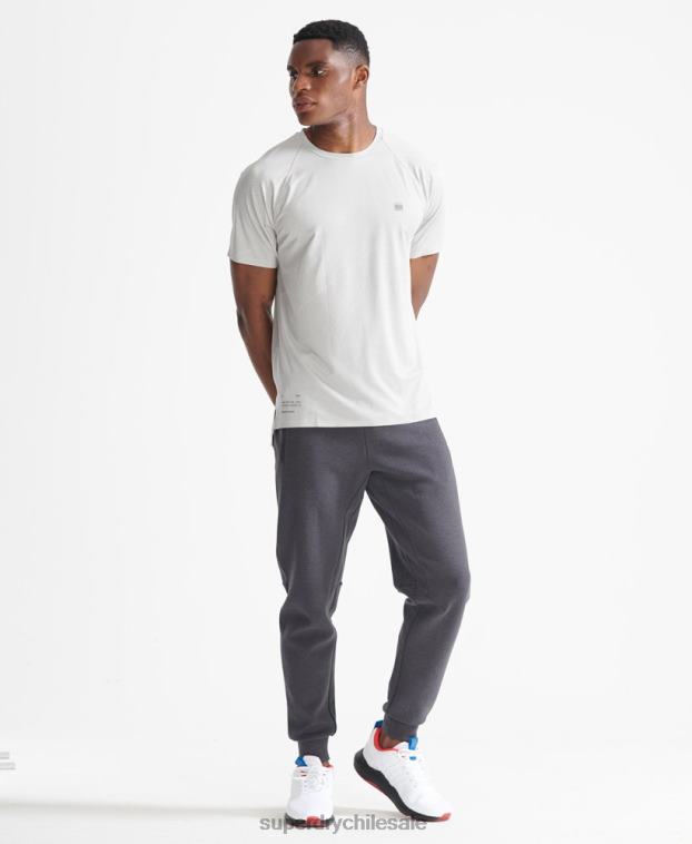 hombres Superdry blanco tren premium camiseta de manga corta 2R68Z5407