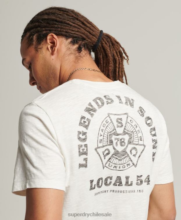hombres Superdry crema camiseta vintage de tienda de merchandising 2R68Z4949