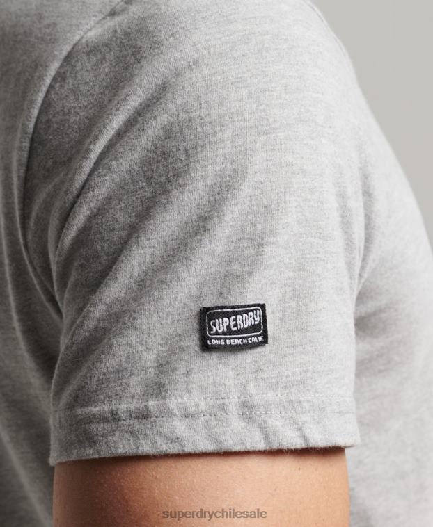 hombres Superdry gris camiseta cali vintage 2R68Z4909