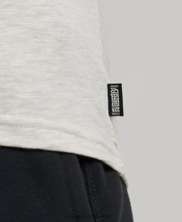 hombres Superdry gris camiseta vintage de sello discográfico 2R68Z6359