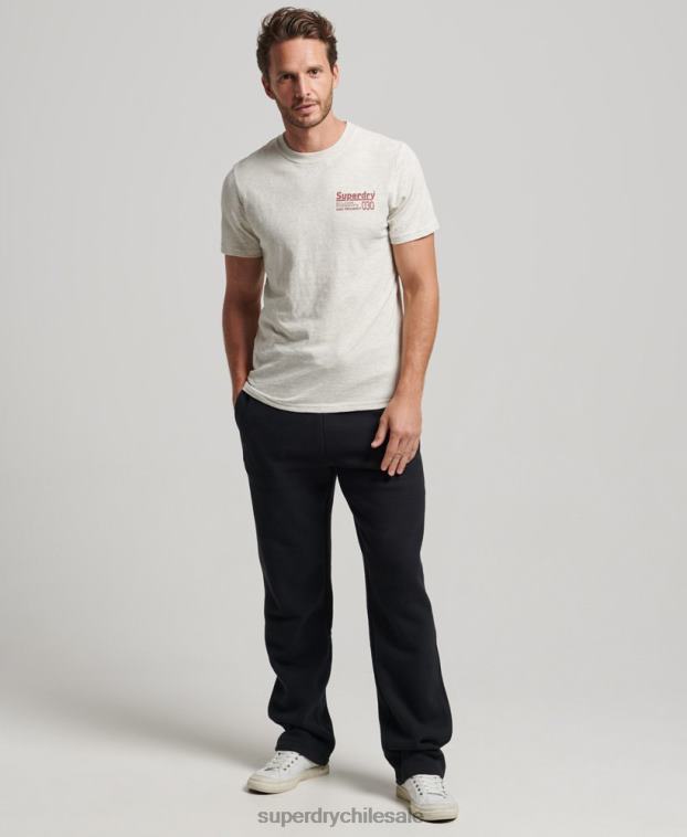 hombres Superdry gris camiseta vintage de sello discográfico 2R68Z6359