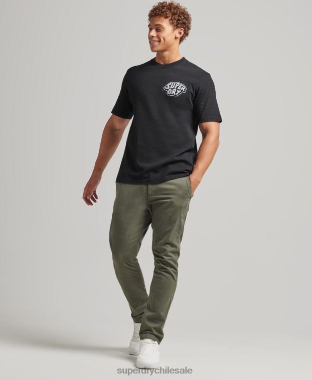 hombres Superdry gris oscuro en el bosque camiseta gráfica 2R68Z4853