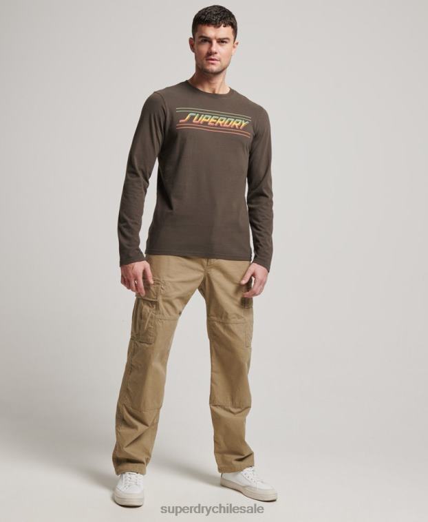 hombres Superdry gris oscuro parte superior de moldeadores y fabricantes 2R68Z1536