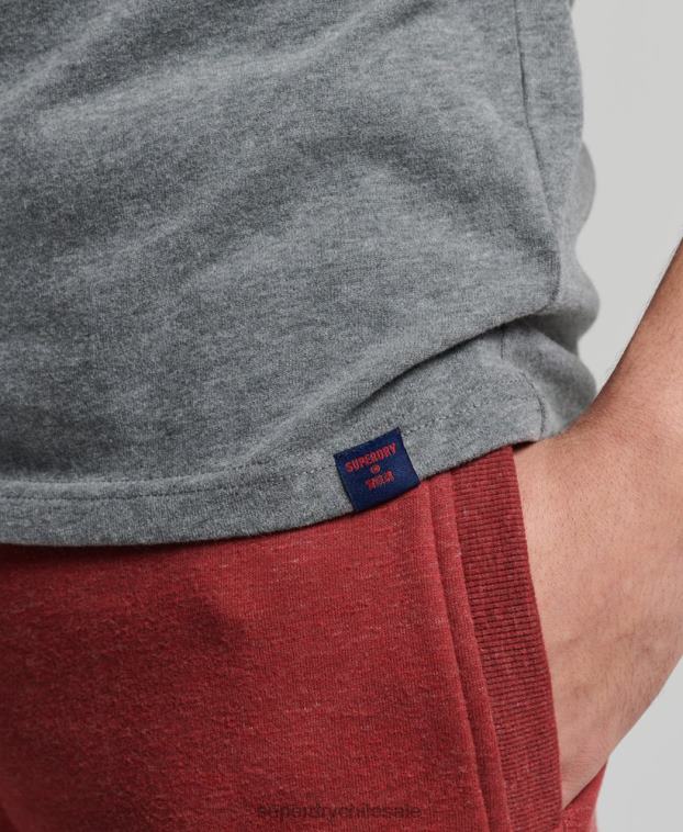 hombres Superdry gris playera clásica con logo gráfico 2R68Z4828
