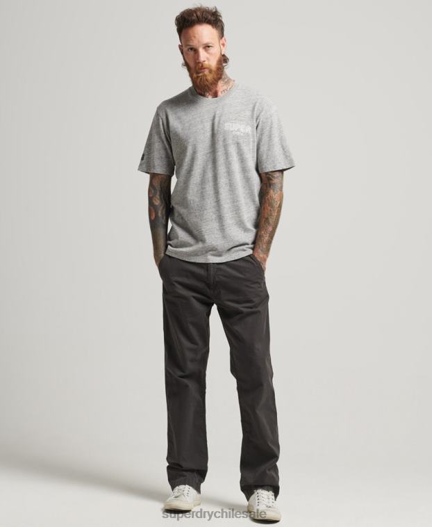 hombres Superdry gris playera con logo de Game On 90s 2R68Z4831