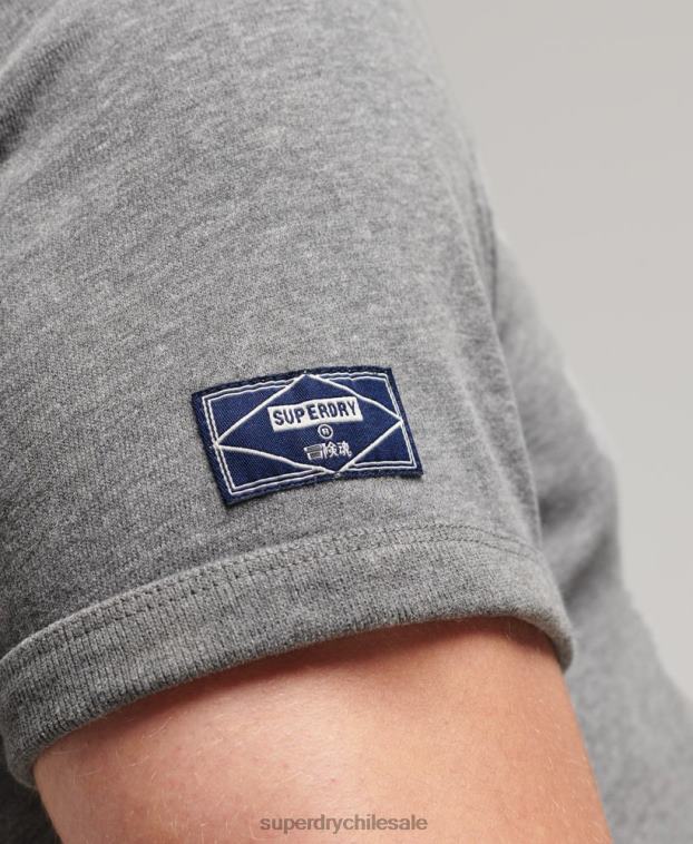 hombres Superdry gris playera con logo estampado 2R68Z4912