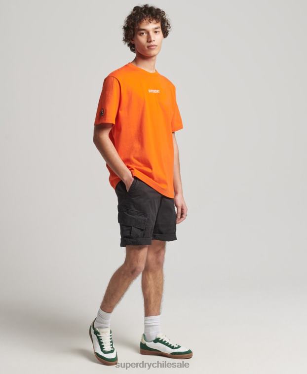 hombres Superdry naranja escudo de yama camiseta gráfica 2R68Z4974