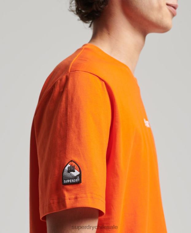 hombres Superdry naranja escudo de yama camiseta gráfica 2R68Z4974