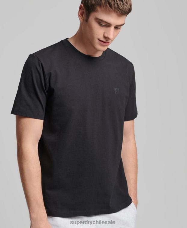 hombres Superdry negro camiseta holgada de tecnología 2R68Z4832
