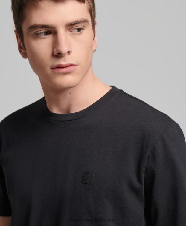 hombres Superdry negro camiseta holgada de tecnología 2R68Z4832