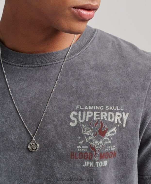 hombres Superdry negro camiseta independiente 2R68Z4925