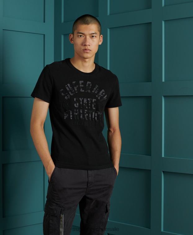 hombres Superdry negro camiseta negra 2R68Z4964