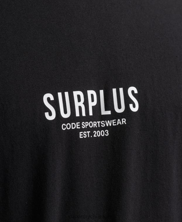 hombres Superdry negro camiseta suelta excedente 2R68Z4927