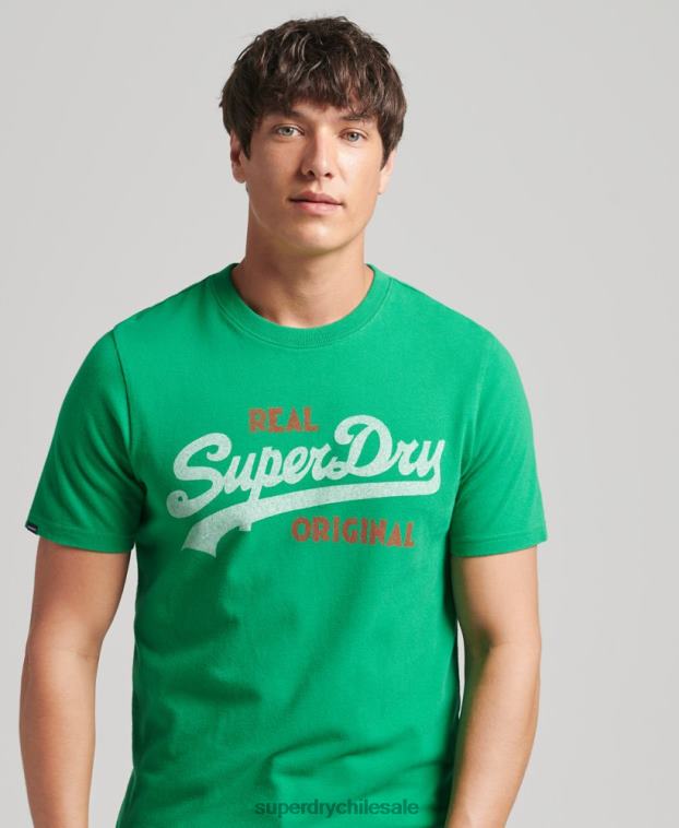 hombres Superdry verde playera con gaseosa y logo vintage 2R68Z4797