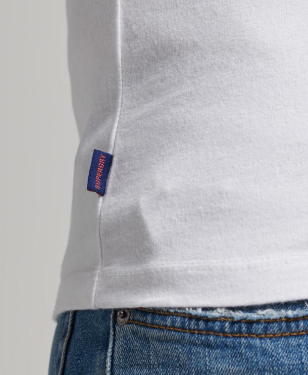 hombres Superdry verde top básico de béisbol de manga larga de algodón orgánico 2R68Z1496
