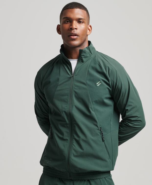 hombres Superdry verde top de chándal tejido elástico 2R68Z5367