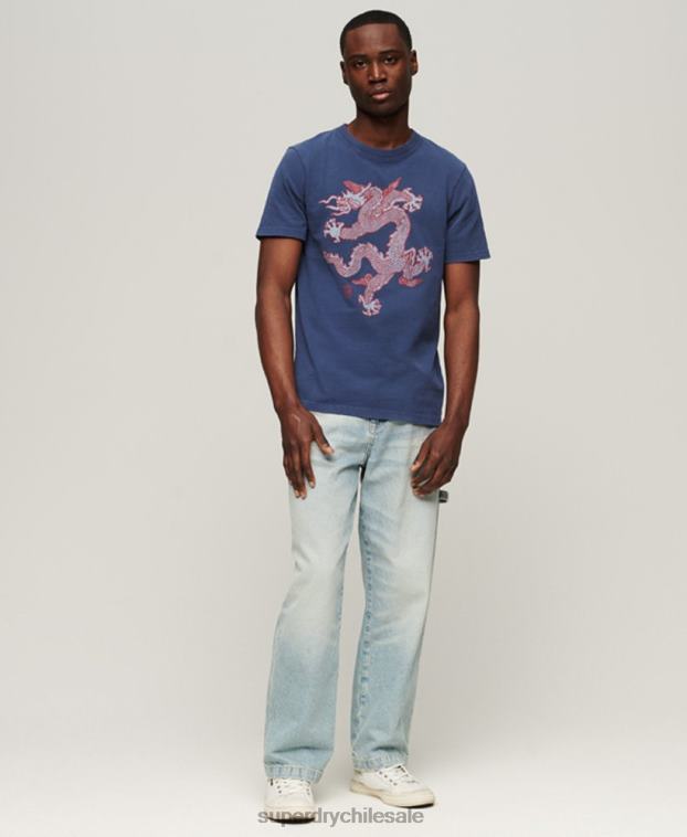 hombres Superdry x Komodo Armada camiseta de la vendimia 2R68Z60