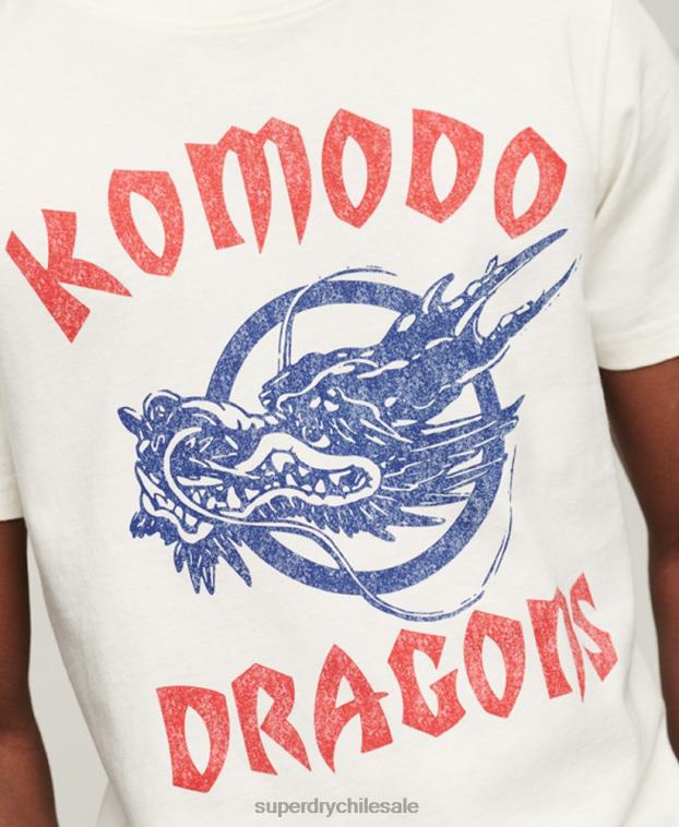 hombres Superdry x Komodo crema camiseta clásica dragón 2R68Z43