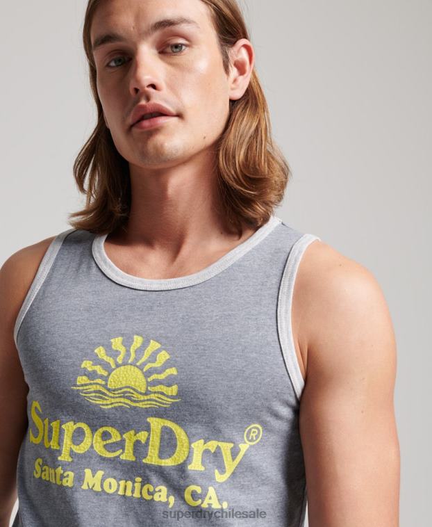 hombres Superdry Armada chaleco vintage neon 2R68Z1479