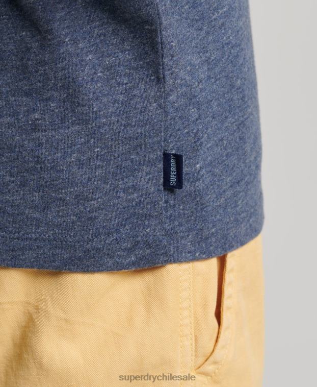 hombres Superdry Armada top sin mangas de algodón orgánico con logo vintage 2R68Z1494