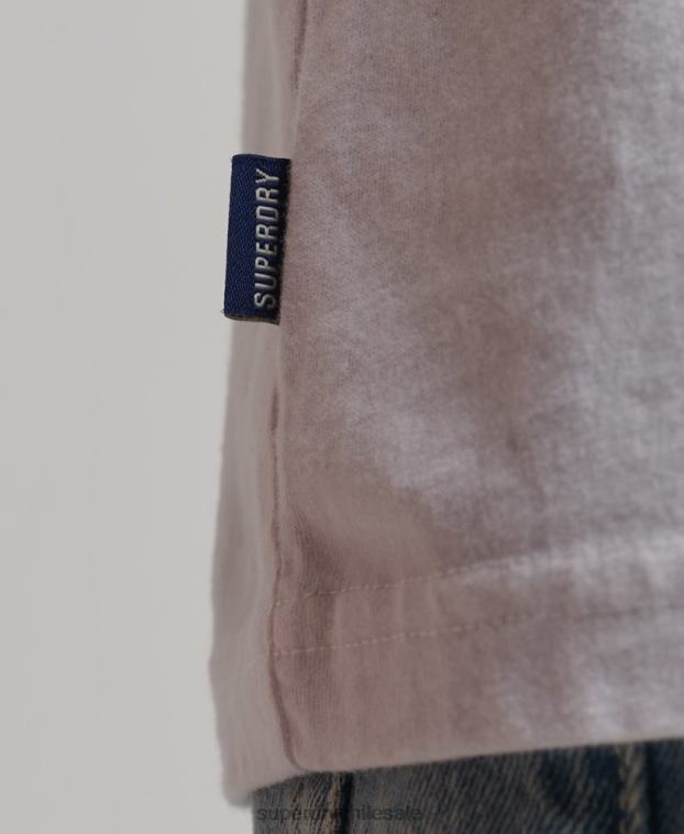 hombres Superdry blanco camiseta sin mangas de algodón orgánico con logo vintage bordado 2R68Z1455