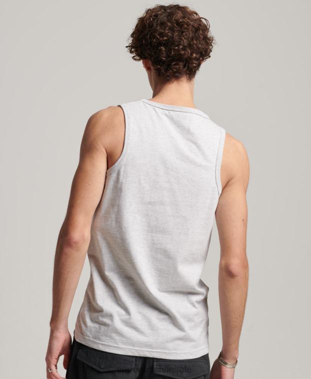 hombres Superdry gris claro chaleco vintage neon 2R68Z1473