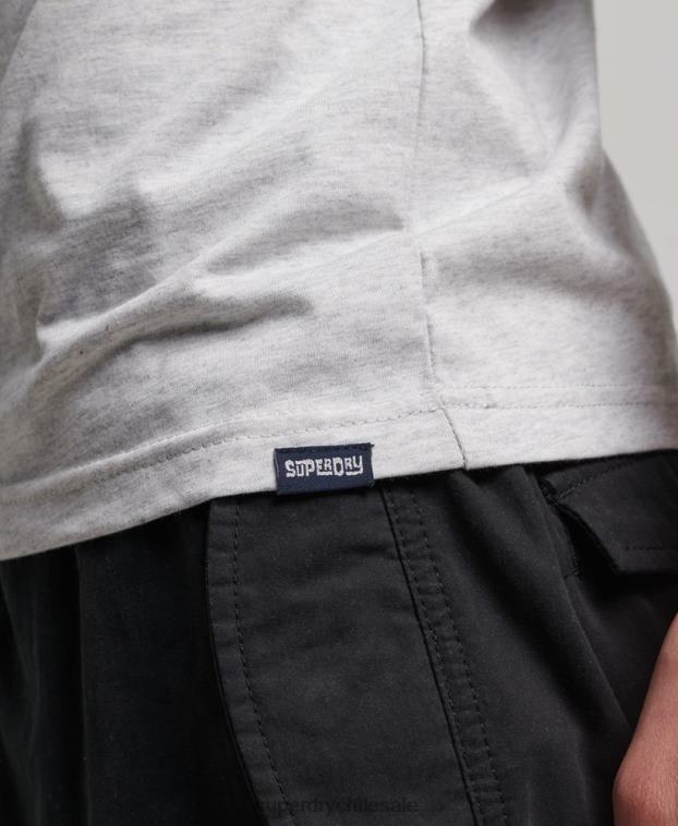 hombres Superdry gris claro chaleco vintage neon 2R68Z1473