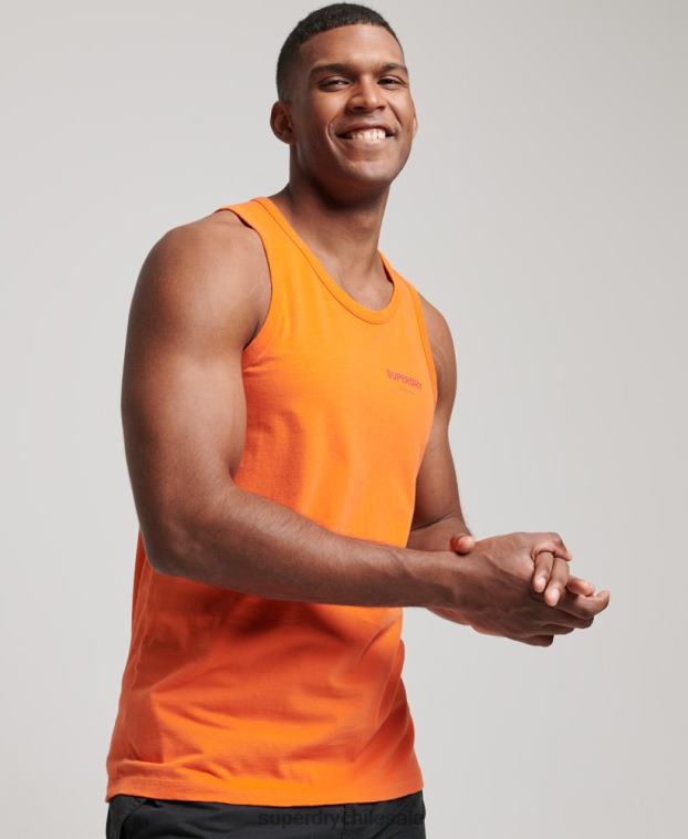 hombres Superdry naranja chaleco deportivo code core 2R68Z1483