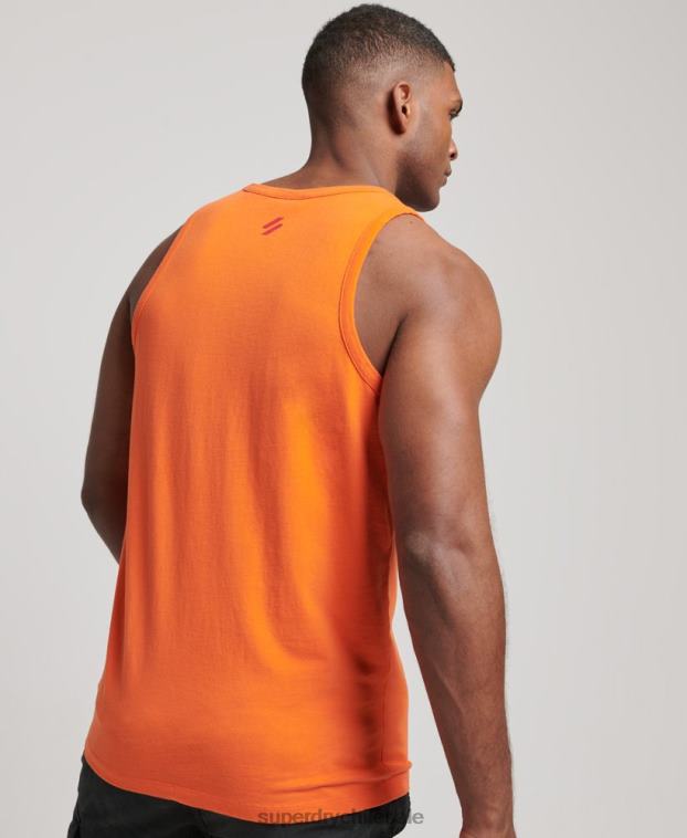 hombres Superdry naranja chaleco deportivo code core 2R68Z1483
