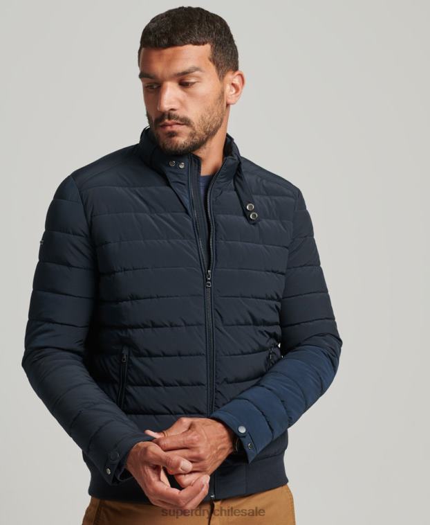 hombres Superdry Armada chamarra Harrington acolchada 2R68Z965
