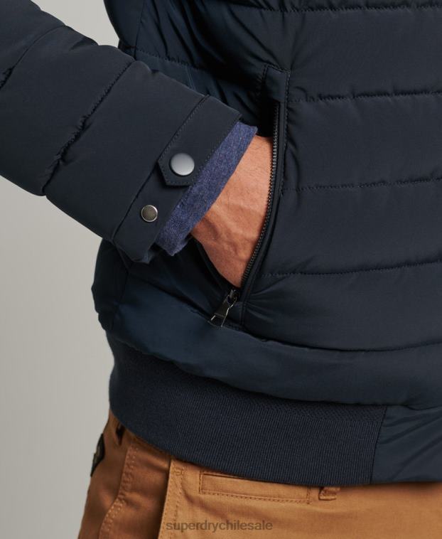 hombres Superdry Armada chamarra Harrington acolchada 2R68Z965