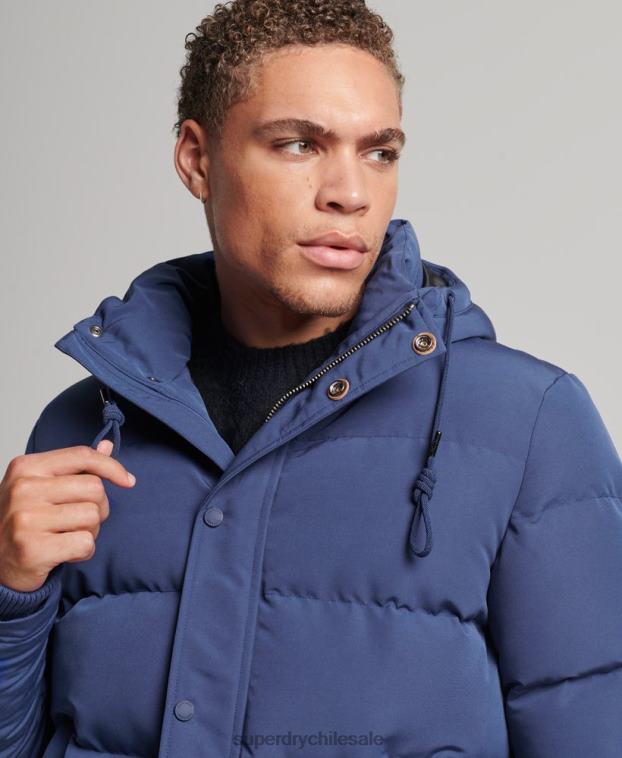 hombres Superdry Armada chamarra acolchada Everest con capucha 2R68Z1129